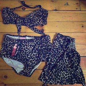 Leopard Print 3 piece bikini